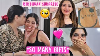 VLOG TOO many gifts Emotional Birthday Surprise amp HampM Shopping  Anindita Chakravarty [upl. by Feil]