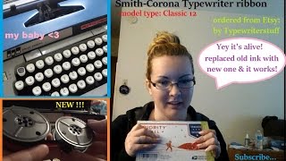 Changing My SmithCorona Typewriters Ink Ribbon from Etsy [upl. by Busby495]