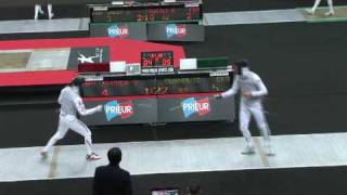 20100129 mf gp paris 64 red FUKUDA Yusuke JPN 10 vs JOVANOVIC Bojan CRO 15 sd No [upl. by Derte]