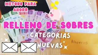 Rellenando sobres✉️ Organizando mi gasto💰Añadimos nuevas categorías ✅Así ahorramos toda la semana 😃 [upl. by Leod]