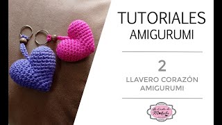 🍀 TUTORIAL AMIGURUMI 2 Llavero CORAZÓN Amigurumi San Valentín  Amigurumi Heart Valentine´s Day [upl. by Akcirederf]