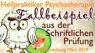 Heilpraktiker Psych PrüfungsfrageFALLBEISPIEL zur DEPRESSION  Schriftliche Prüfung März 2019 [upl. by Nrek208]