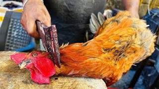 🐔 Watch How to Cut Desi Chicken  Amazing Country Chicken Cutting Skills  Natukodi Chicken Cutting [upl. by Attennot]