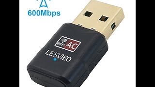 600Mpbs USB WIFI Network Adapter by LESVIEO Review [upl. by Randi]