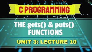 gets  and puts  Functions in C UrduHindi [upl. by Adnirem]