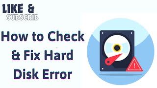 How to Check amp Fix Hard Disk Error [upl. by Cartwright]