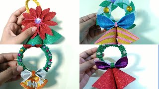 DIY  How To Make Christmas Ornaments Wall Hanging Christmas Wreath [upl. by Eeleimaj655]