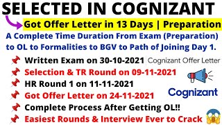 Selected in Cognizant  Got Offer Letter in 13 Days Complete Duration Between all Rounds amp After OL [upl. by Lourdes]