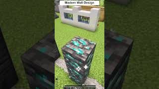 Minecraft Build Ideas Modern Wall Design shorts [upl. by Silsby]