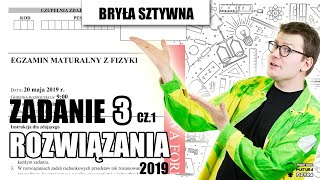 Matura fizyka 2019  rozwiązanie zadania 3132 poziom rozszerzony Bryła sztywna [upl. by Iago]