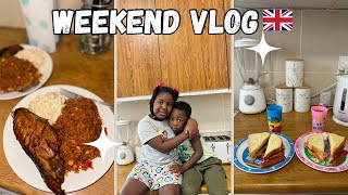 Living in Swansea Uk 🇬🇧 Weekend Vlog  Momlife with 2 active kids  Smokey Jollof Rice [upl. by Willem252]