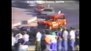 Ringwood Raceway Banger Racing Vintage Footage  1989 JR Videos [upl. by Neila662]