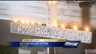 Vigil held for twin sisters killed in fire [upl. by Yennep746]