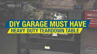 Heavy Duty Tear Down Table  Perfect For Rebuilding Engines amp Transmissions  Eastwood [upl. by Tung]