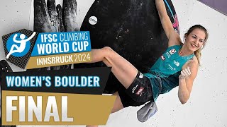 🔥IFSC Womens Final World Cup Innsbruck 2024 [upl. by Leia]