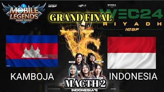 KAMBOJA VS INDONESIA GRAND FINAL IESF WEC2024 MACTH 2 [upl. by Stoughton452]