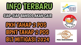 INFO JADWAL PENCAIRAN BLT MITIGASI DAN PKH TAHAP 2 POS 2024 [upl. by Attelrac]