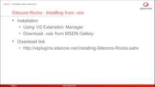 Sitecore Rocks Training  Installation Series  Installing Sitecore Rocks from VSIX [upl. by Bower]