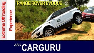 Range Rover Evoque Live Extreme Off Roading Experience CARGURU tells Simple off Roading Technic [upl. by Drauode]