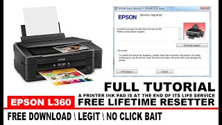 EPSON L360 Service Required  A printers ink pad is at the end of its service life  SOLVED [upl. by Siuqram]