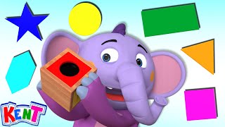 Learn Colors And Shapes🟡🔺  Nursery Rhyme For Kids By Kent The Elephant [upl. by Yatnahs]