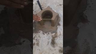 How to make a ges stove  primitive technology simple clay stove chulha chakiya chulha [upl. by Asilana242]