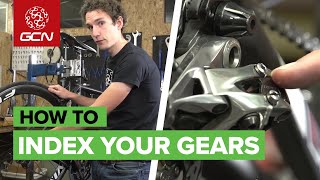 How To Index Your Gears  Adjusting Your Rear Derailleur [upl. by Elspet535]