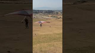 hanggliding Wills Wing Alpha 235 training hill launch and land Point of the Mountain Utah [upl. by Fesuy]