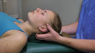 Osteopathic Technique Demo  SubOccipital Release Craniosacral Therapy [upl. by Asyle]