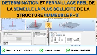 RSA 16  DETERMINATION ET FERRAILLAGE REEL DE LA SEMELLE LA PLUS SOLLICITE DANS ROBOT STRUCTURAL [upl. by Doble]