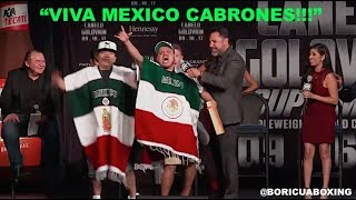 CANELO Fans Steal The Show at the GGG Press Conference quotVIVA MEXICO CABRONESquot – CaneloGGG [upl. by Einnalem168]