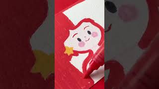 Immersive RedHaired Princess Doodle with Acrylic Markers art satisfying asmr [upl. by Airasor]