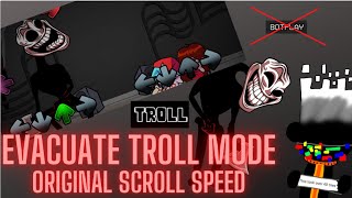 Beating Mr Trololo Evacuate on TROLL mode with Original Scroll Speed Friday Night Funkin [upl. by Garnette981]