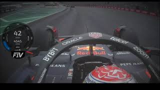 Verstappen almost crashes on the warmup lap Brazil GP 2024 [upl. by Hayott]