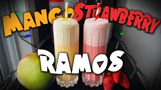 Strawberry and Mango Ramos Gin Fizz Cocktails [upl. by Ashla]