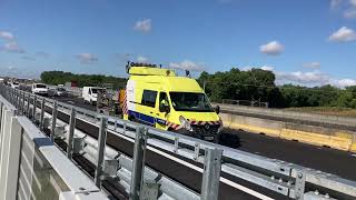 A10 au sud de Tours  les premiers véhicules circulent sur le nouveau viaduc du Courtineau [upl. by Kelbee911]