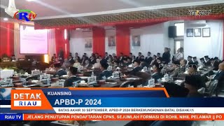 BATAS AKHIR 30 SEPTEMBER APBD P 2024 BERKEMUNGKINAN BATAL DISAHKAN [upl. by Candra]