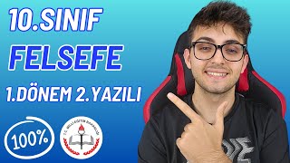 10Sınıf Felsefe 1Dönem 2Yazılı Çözümü  \u00100 MEB Uyumlu  ymileyazilimvar [upl. by Eintruok]