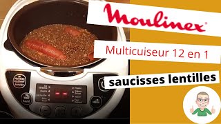 Saucisses lentilles au multicuiseur 12 en 1 Moulinex [upl. by Alvar572]