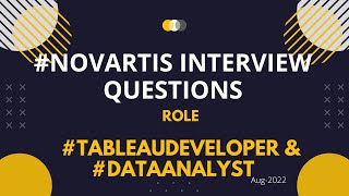 Data Science  Data Analyst Interview Experience with Ans  Novartis  Tableau Experience [upl. by Celestina]