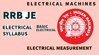 RRB JE Electrical Syllabus rrbje indianrailways rrb2024 [upl. by Naget]