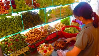 This Fruit Stand is Very Famous on TikTok for its Spicy Fruit Salad  Cambodian Street Food [upl. by Enisamoht865]