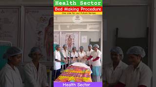 Bed Making Procedure in Nursing  Health Sector  Medical Classes nursing bedmaking viralreels [upl. by Patrizius]