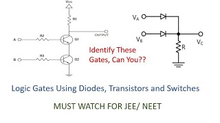 Logic Gates using transistors diodes and switches for JEE Mains and NEET [upl. by Gauthier80]