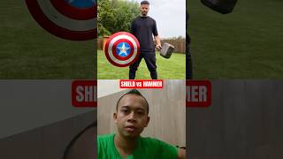 THOR HAMMER VS CAPTAIN AMERICA SHIELD captainamerica thor marvel avengers mcu [upl. by Haorbed]