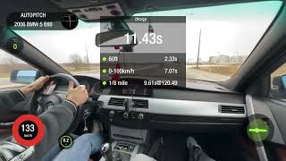 BMW E60 530i 30i N52B30 AT RWD 2006 STOCK 0100 acceleration [upl. by Shantee297]