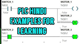 PLC Logic for Motor Control Easy Hindi Examples for Learning [upl. by Zarihs]