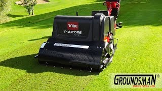 Groundsman Flexblade Core Collector Attachment for TORO Procore 2018 [upl. by Philipps]