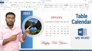 How to Design a Table Calendar in Microsoft Word  Desk Calendar Design in MS Word [upl. by Antebi]