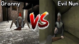 Granny vs Evil Nun  Jumpscare Battle  Horror Game  그래니 vs 미친수녀 죽는장면 배틀 [upl. by Yevrah]